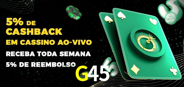 Promoções do cassino ao Vivo G45